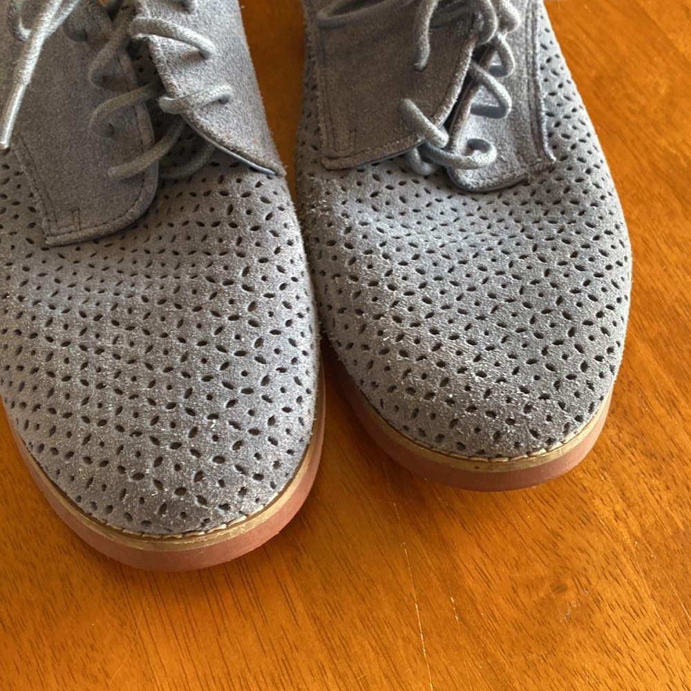 Bass Ellis Blue Suede Shoes 8.5 VGUC - Picture 2 of 10